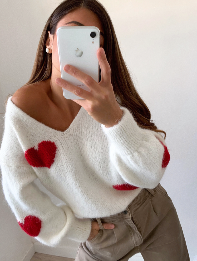 Maglione cuori