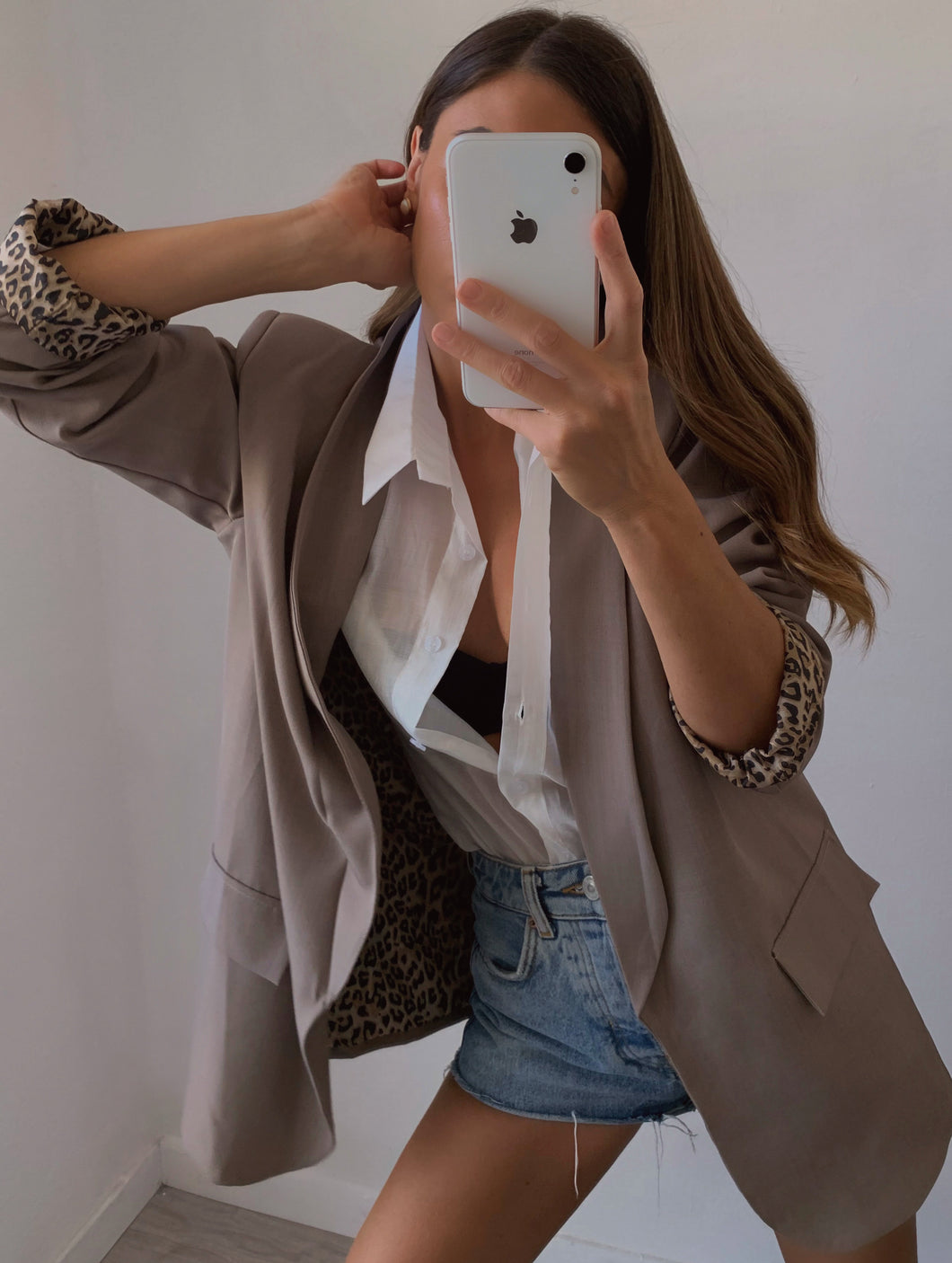 Blazer foderato animalier