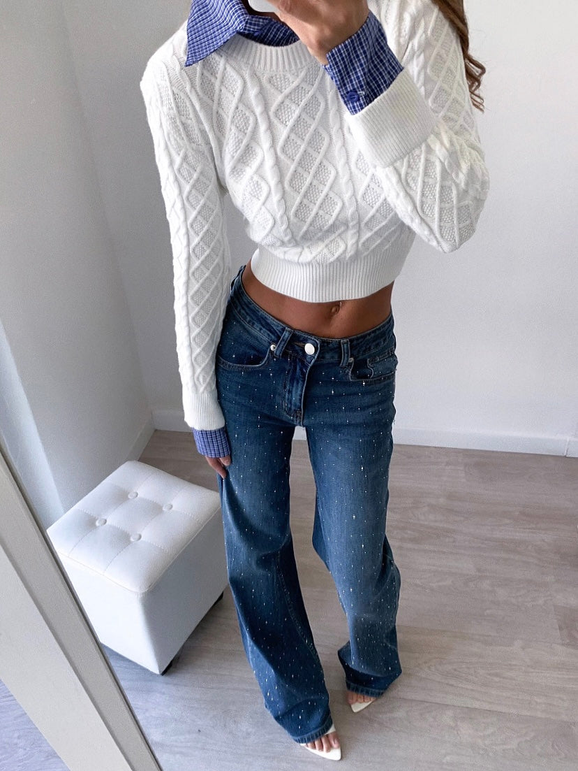 Jeans con strass